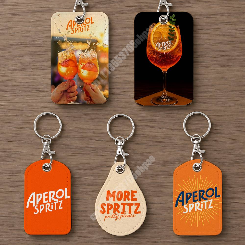 Phone Accessories Charms - Gantungan Kunci Kulit Prosecco Oranye A-Aperol