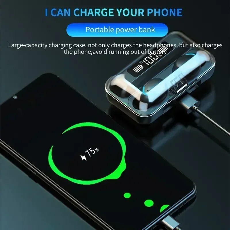 Headphone Bluetooth 9D Stereo  - Phone Accessories Amazon ulasan dan harga